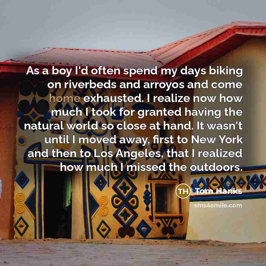 “As a boy I'd often spend my days biking on…” quote by Tom Hanks