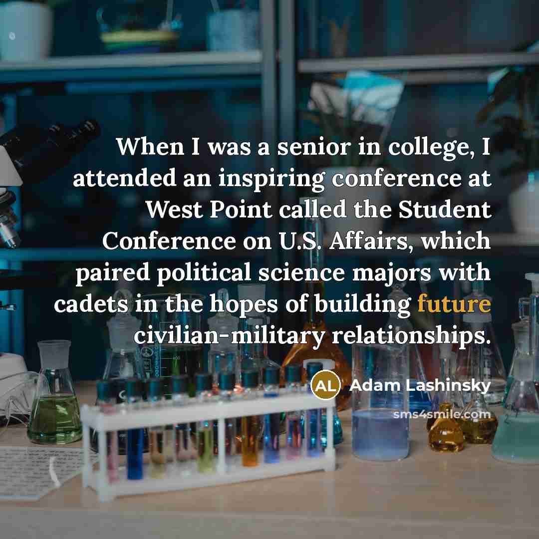 “When I was a senior in college, I attended an…” quote by Adam Lashinsky
