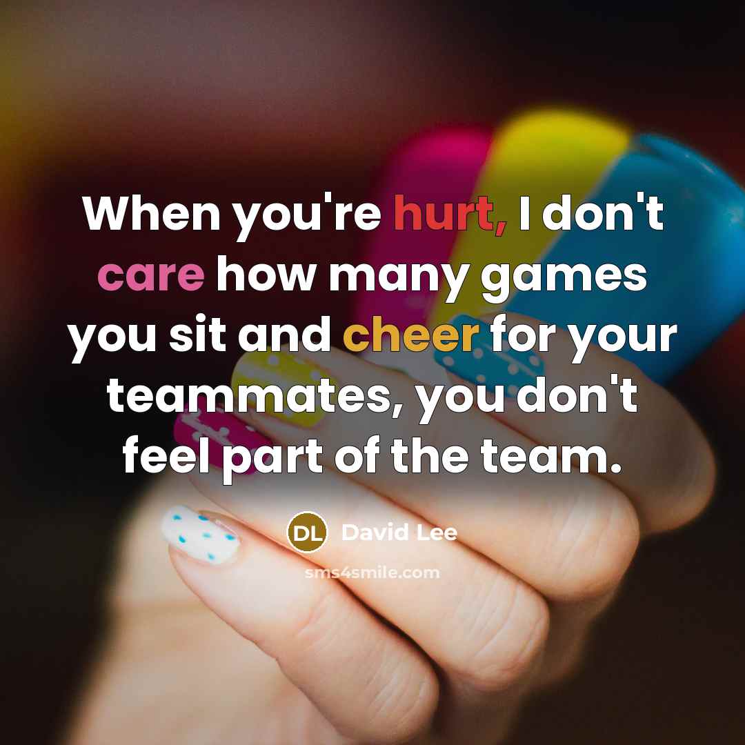 “When you're hurt, I don't care how many games you…” quote by David Lee