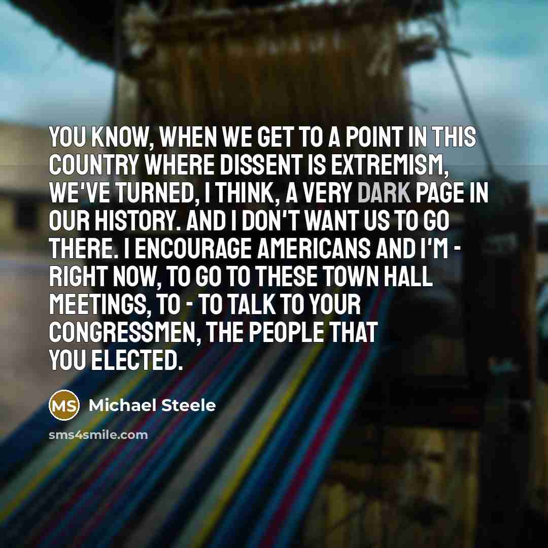 “You know, when we get to a point in this…” quote by Michael Steele