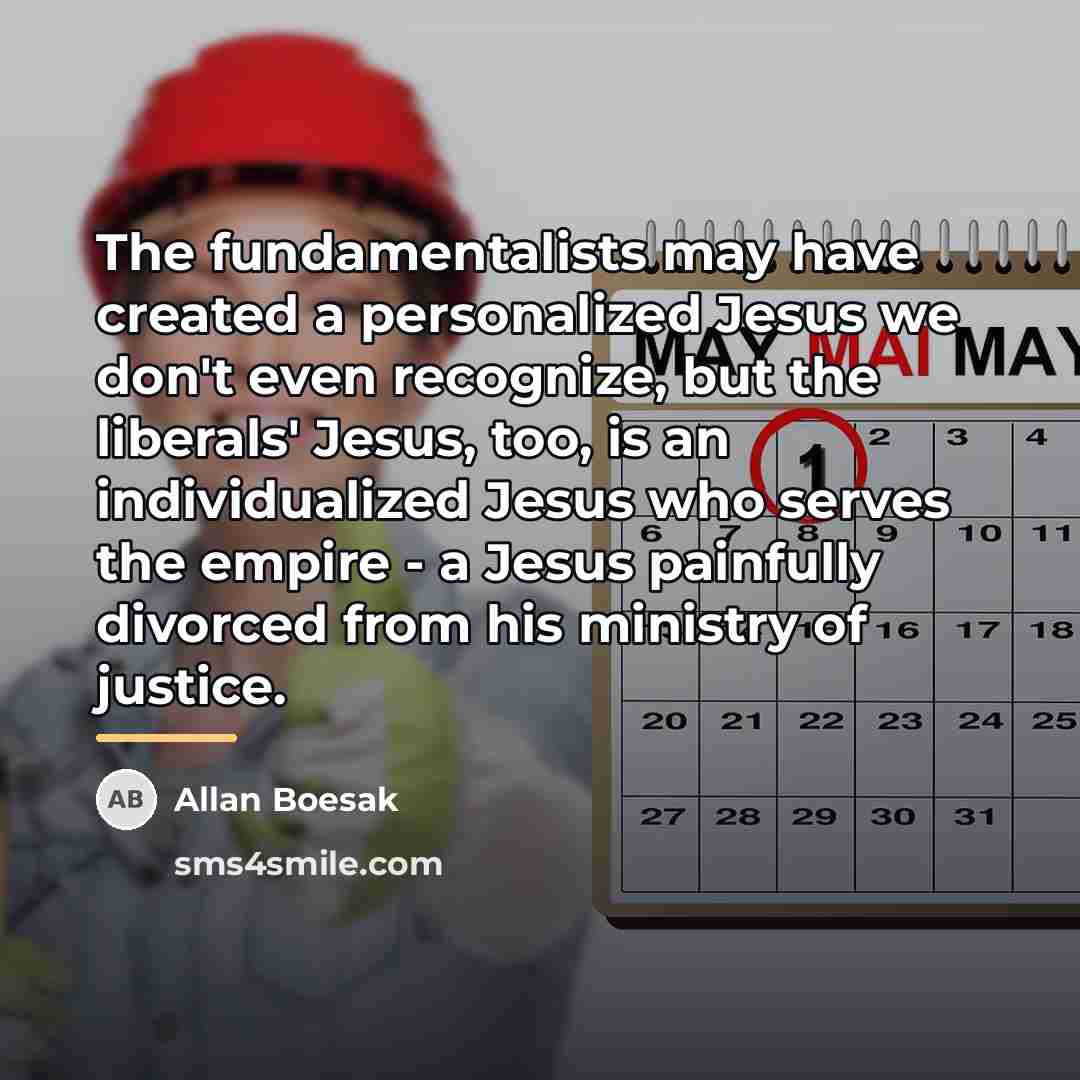 “The fundamentalists may have created a personalized Jesus we don't…” quote by Allan Boesak