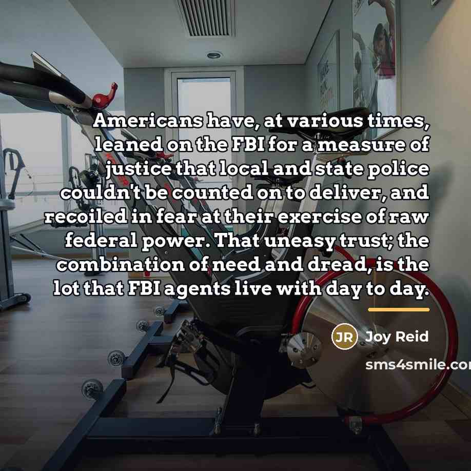 “Americans have, at various times, leaned on the FBI for…” quote by Joy Reid