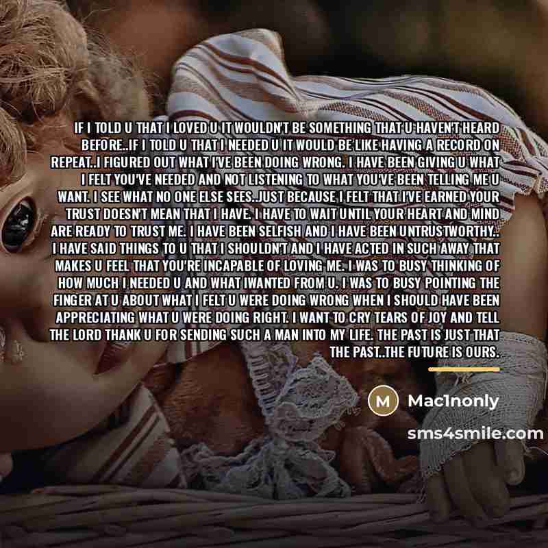 “If I told u that I loved u it wouldn't…” quote by Mac1nonly