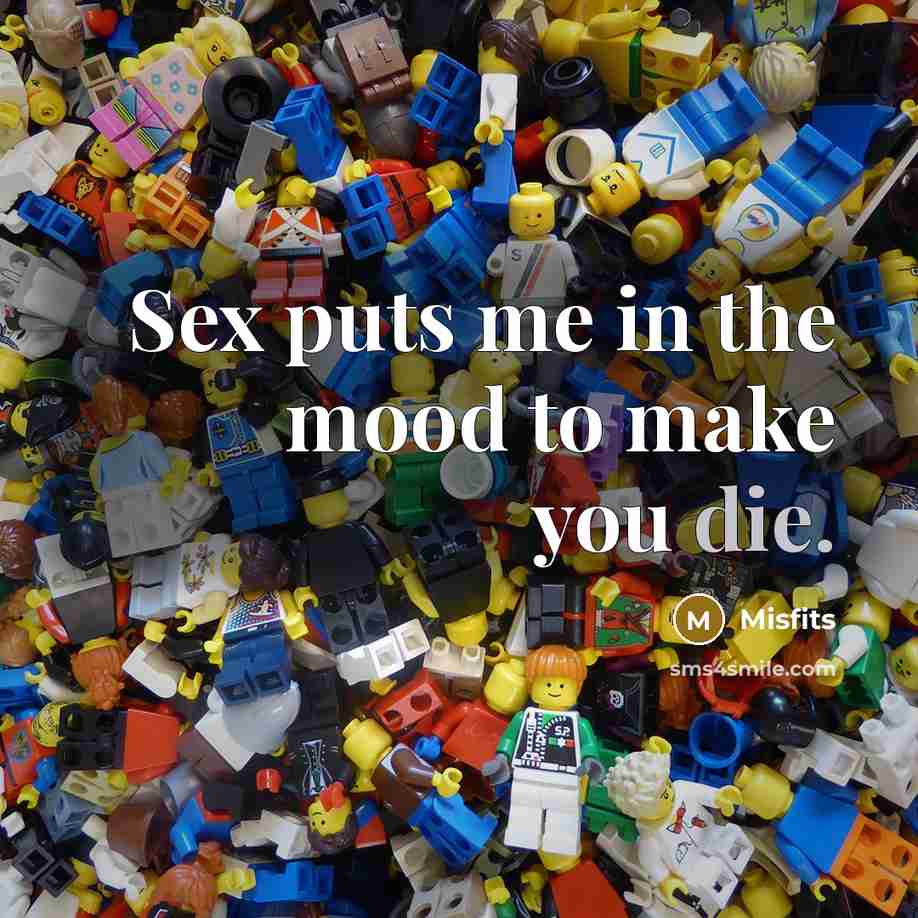 “Sex puts me in the mood to make you die.…” quote by Misfits