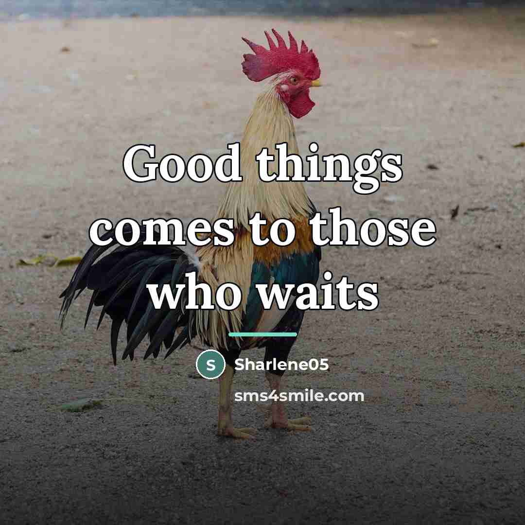 “Good things comes to those who waits…” quote by Sharlene05