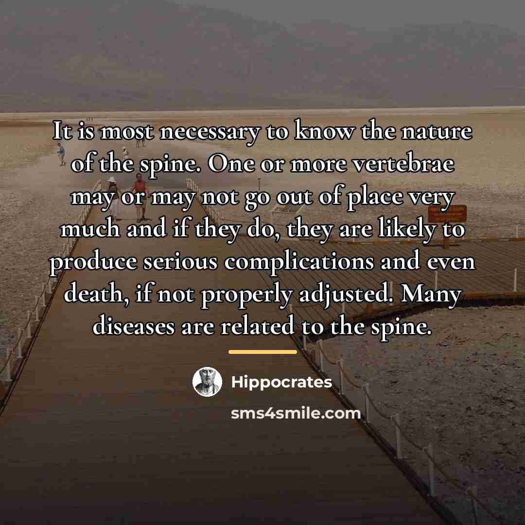 “It is most necessary to know the nature of the…” quote by Hippocrates