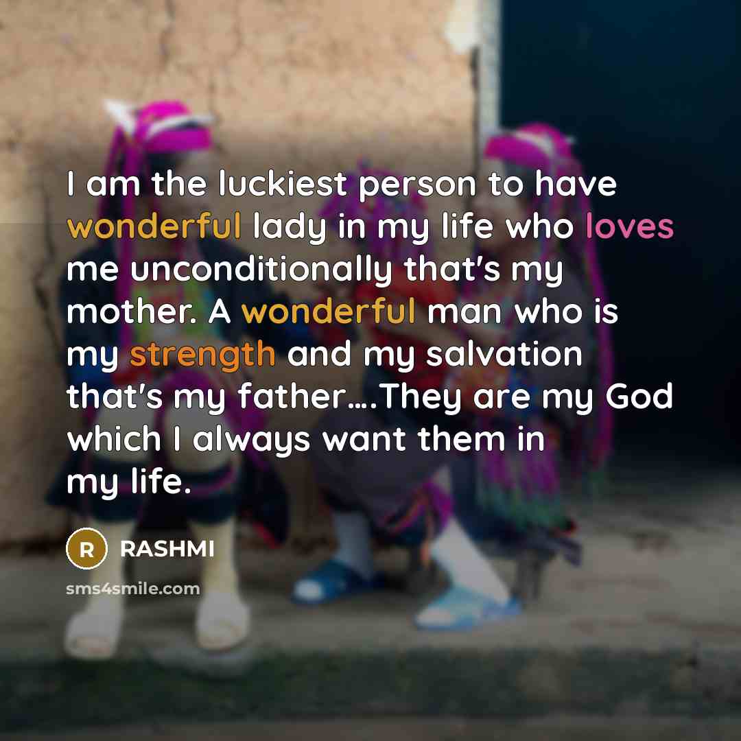 “I am the luckiest person to have wonderful lady in…” quote by RASHMI