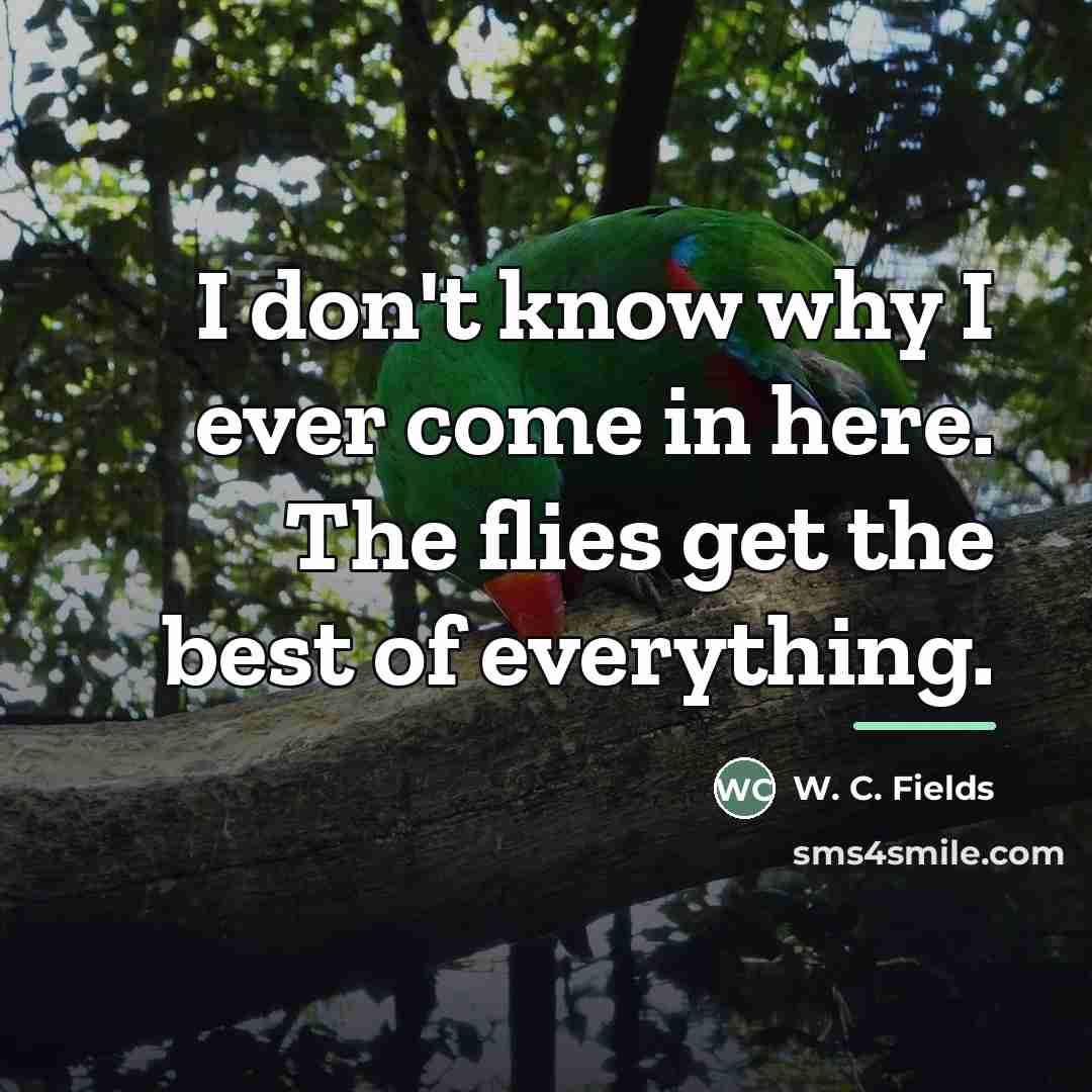 “I don't know why I ever come in here. The…” quote by W. C. Fields