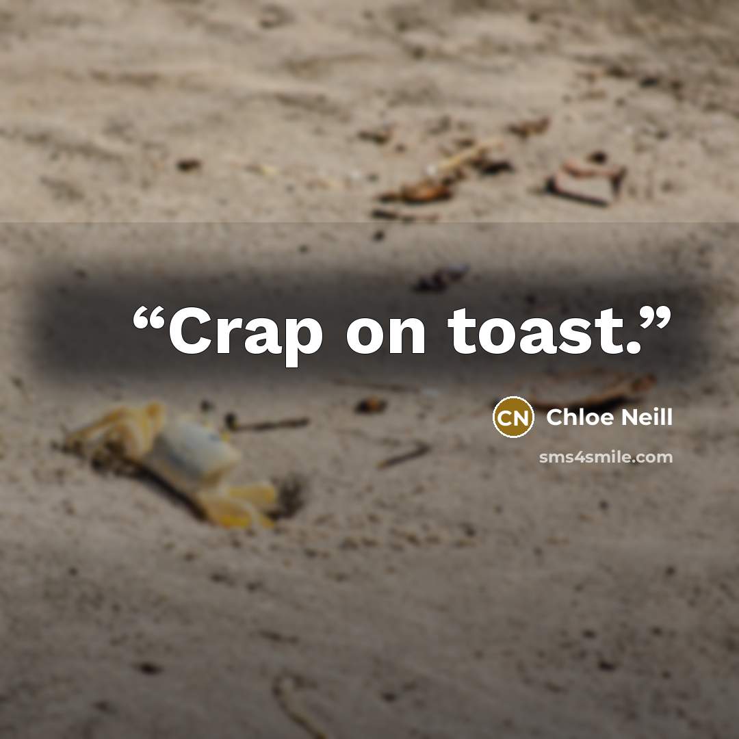 “Crap on toast.” quote by Chloe Neill