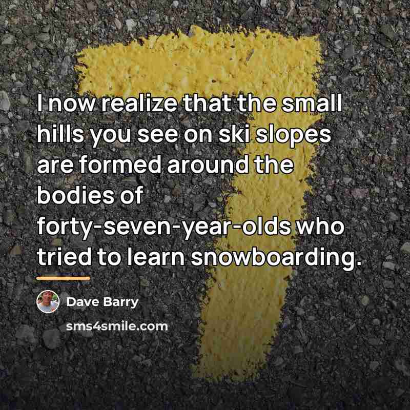 “I now realize that the small hills you see on…” quote by Dave Barry