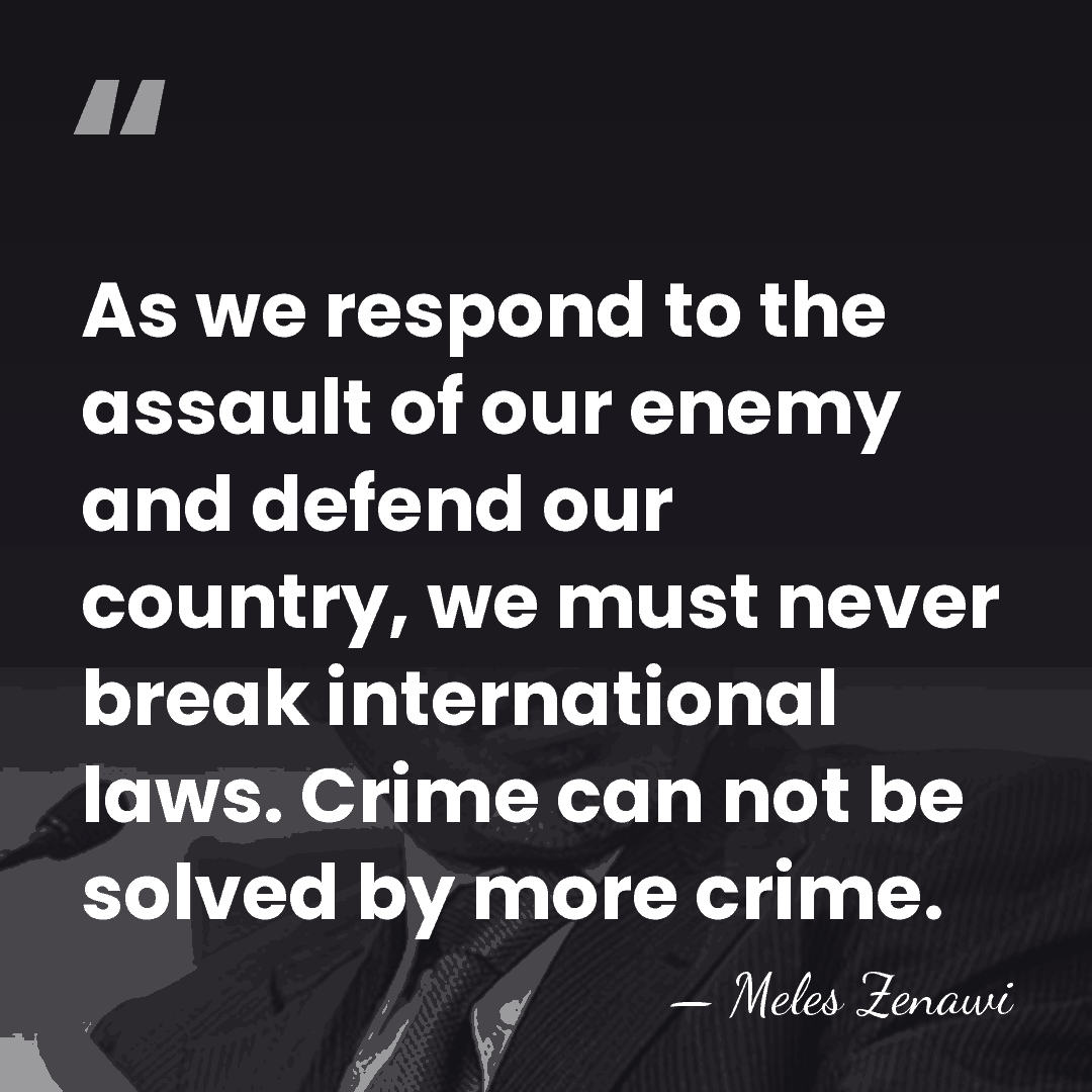 As we respond to the assault of our enemy and defend our&hellip; - Meles Zenawi