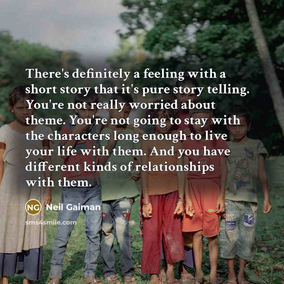 “There's definitely a feeling with a short story that it's…” quote by Neil Gaiman