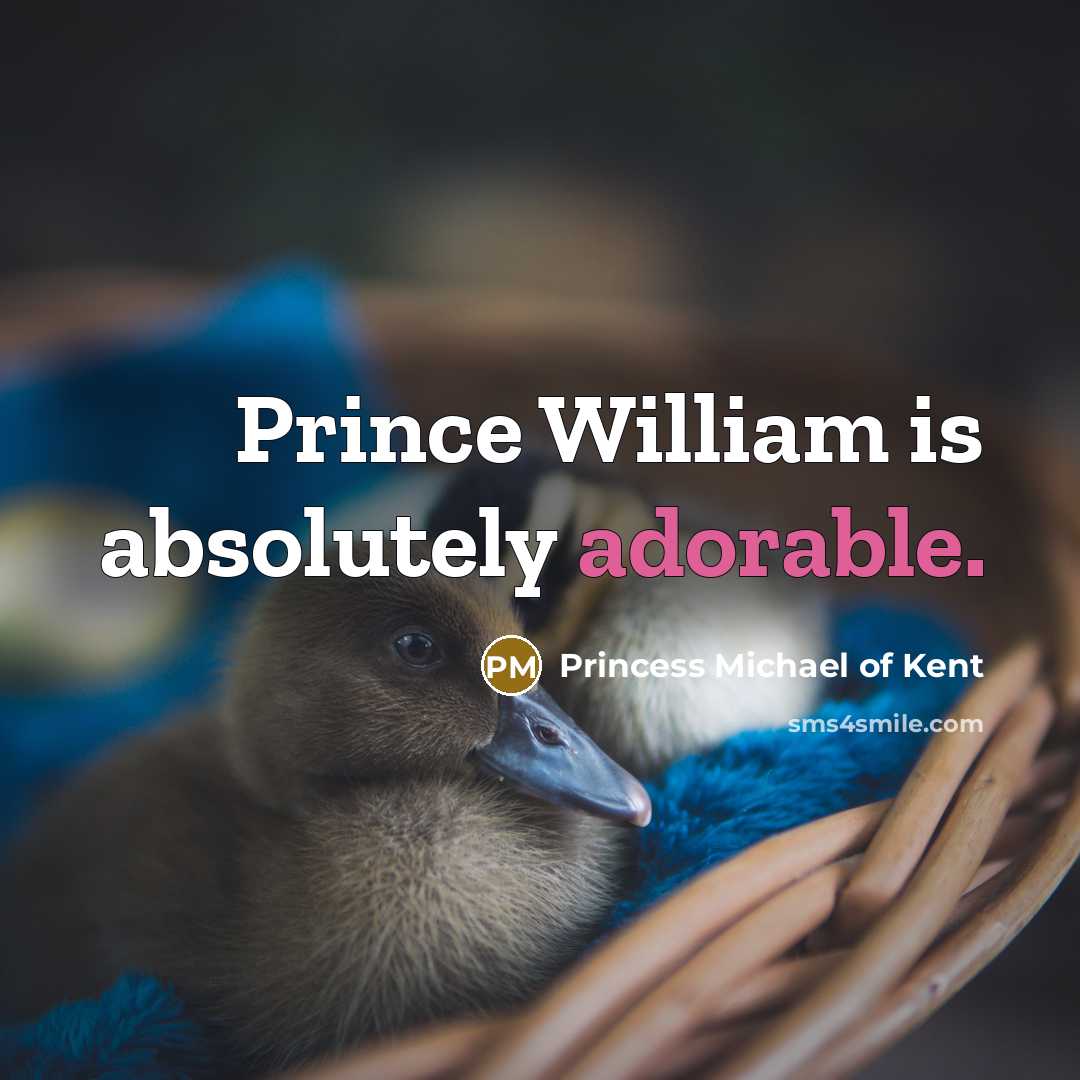 “Prince William is absolutely adorable.…” quote by Princess Michael of Kent
