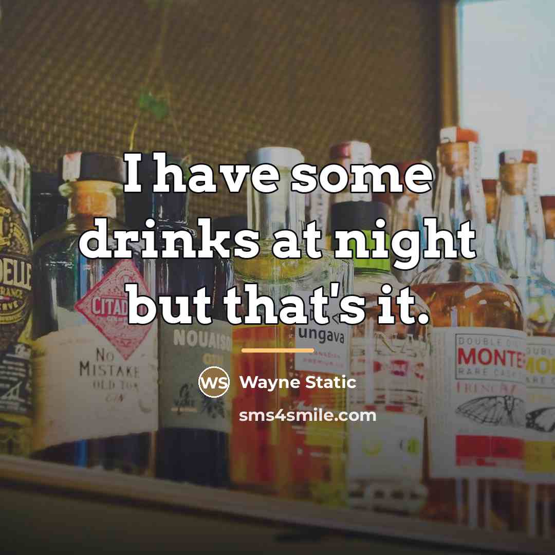“I have some drinks at night but that's it.…” quote by Wayne Static