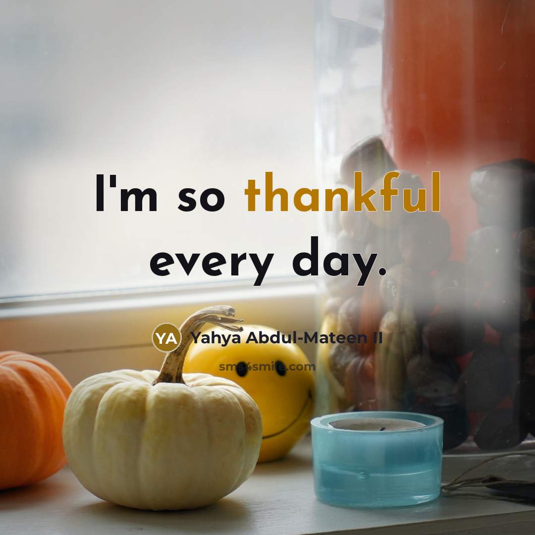 “I'm so thankful every day.…” quote by Yahya Abdul-Mateen II