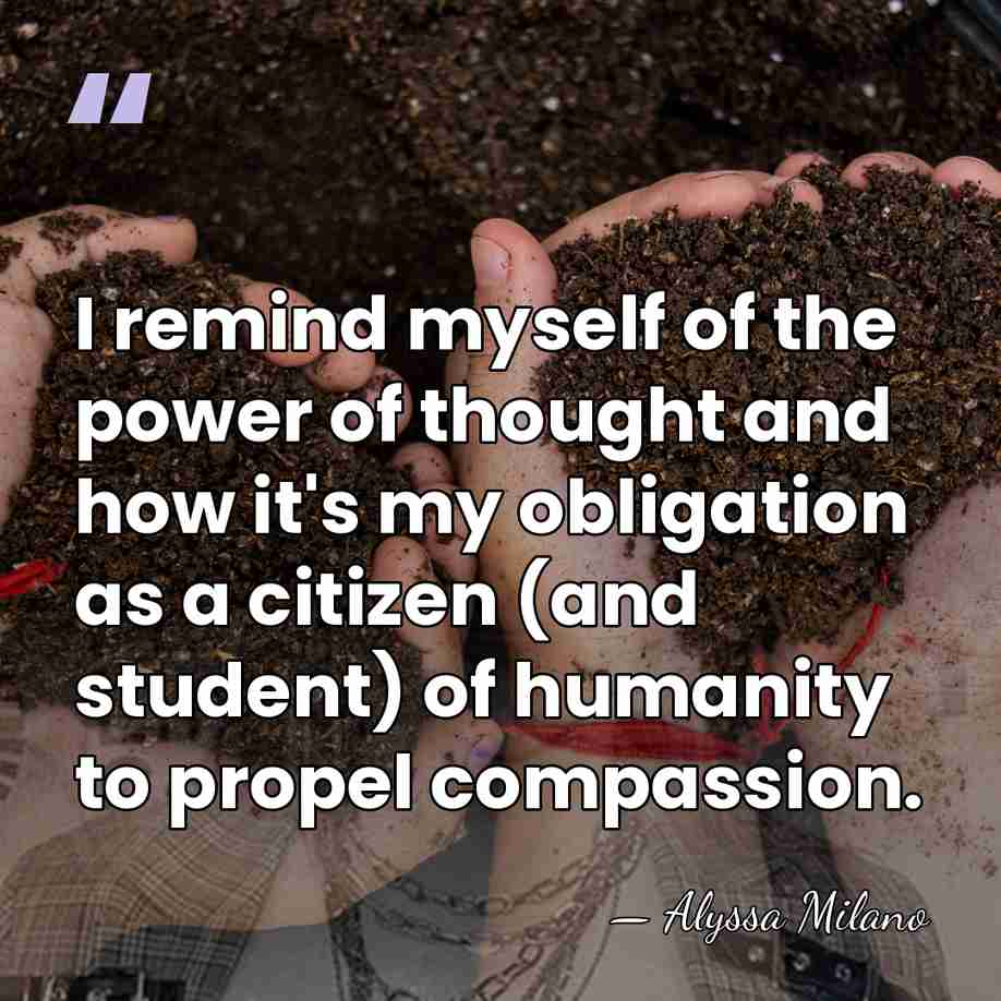I remind myself of the power of thought and how it's my&hellip; - Alyssa Milano