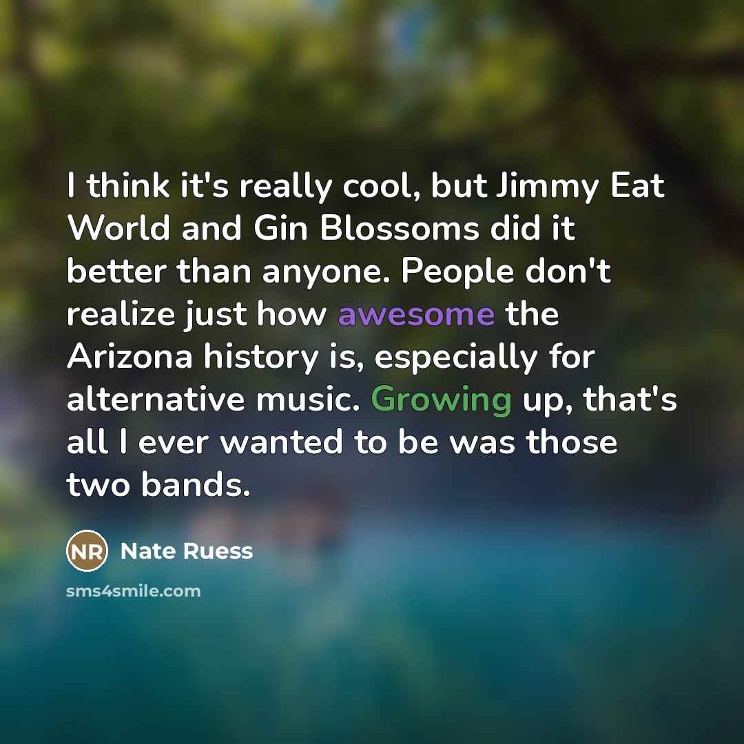 “I think it's really cool, but Jimmy Eat World and…” quote by Nate Ruess