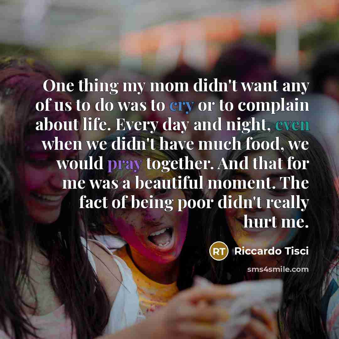 “One thing my mom didn't want any of us to…” quote by Riccardo Tisci