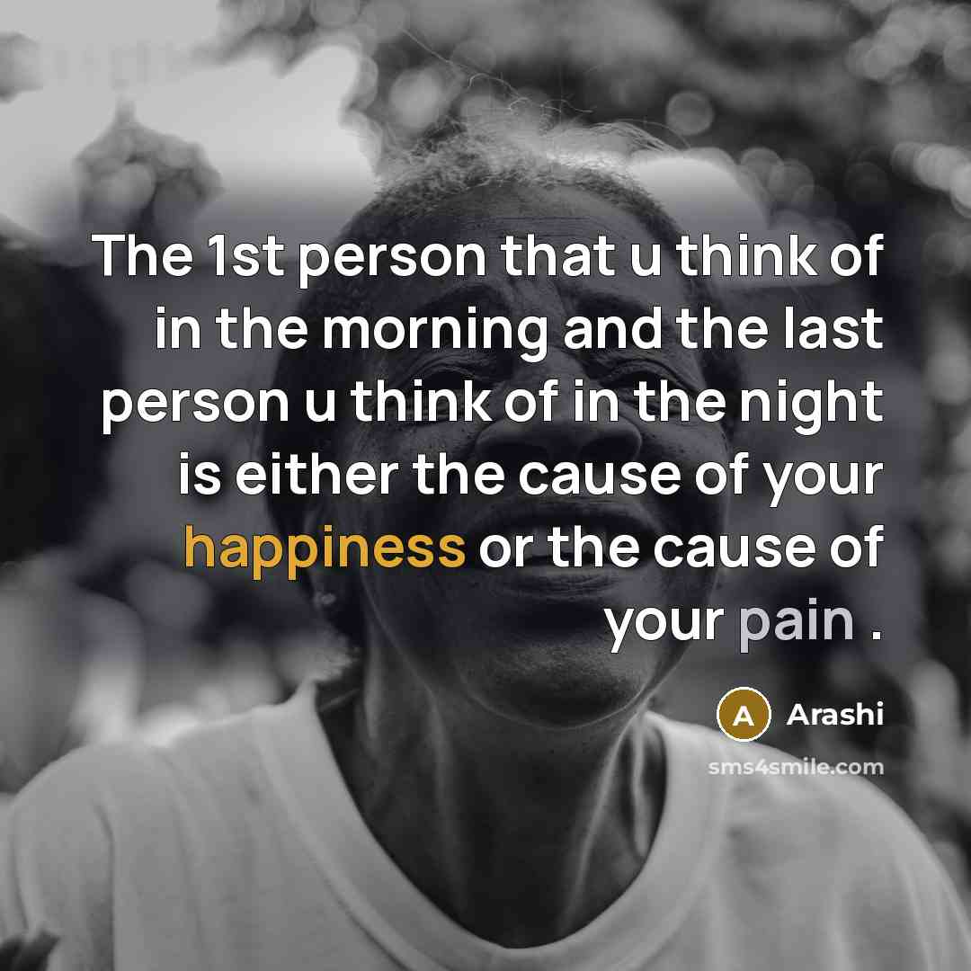 “The 1st person that u think of in the morning…” quote by Arashi