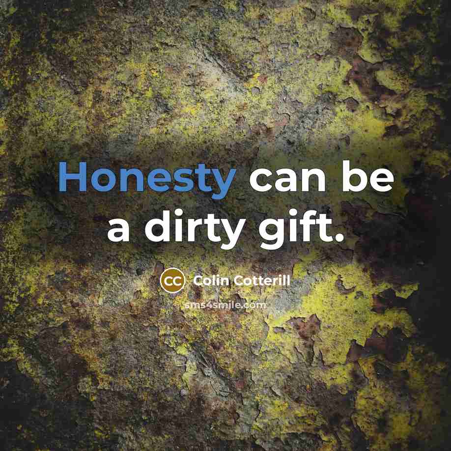 “Honesty can be a dirty gift.…” quote by Colin Cotterill