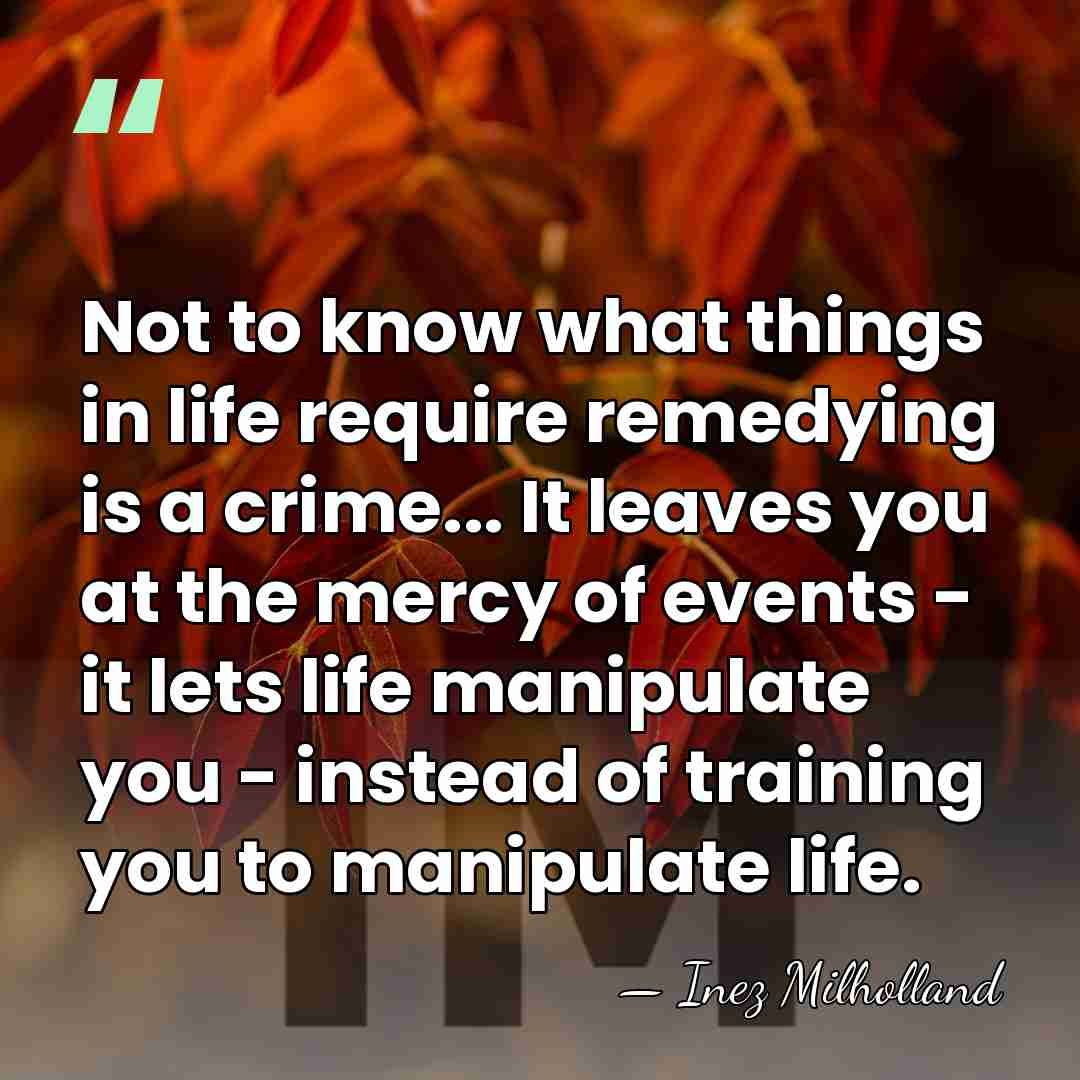 Not to know what things in life require remedying is a crime...&hellip; - Inez Milholland