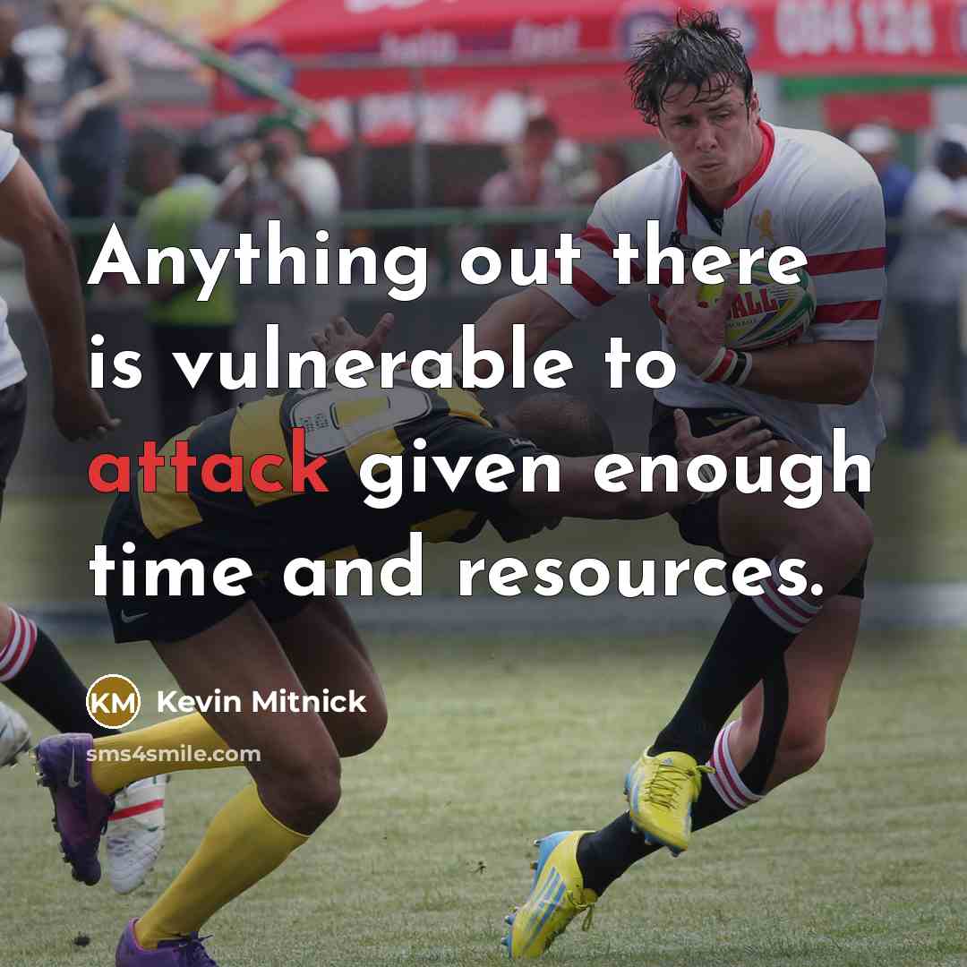 “Anything out there is vulnerable to attack given enough time…” quote by Kevin Mitnick