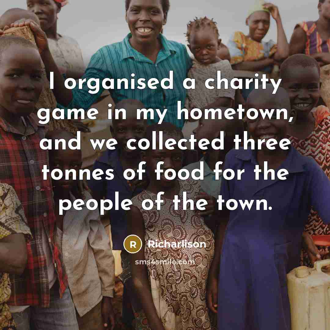“I organised a charity game in my hometown, and we…” quote by Richarlison