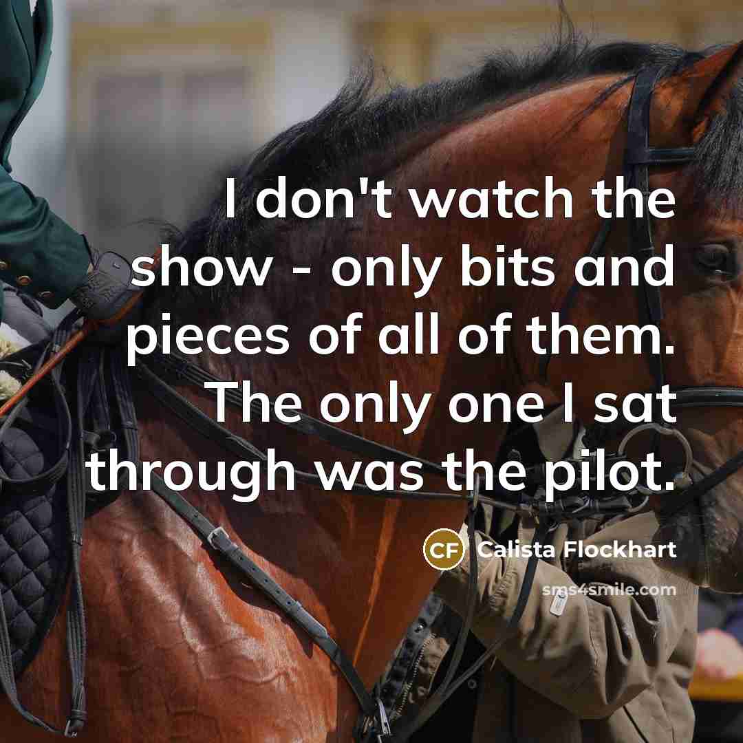 “I don't watch the show - only bits and pieces…” quote by Calista Flockhart