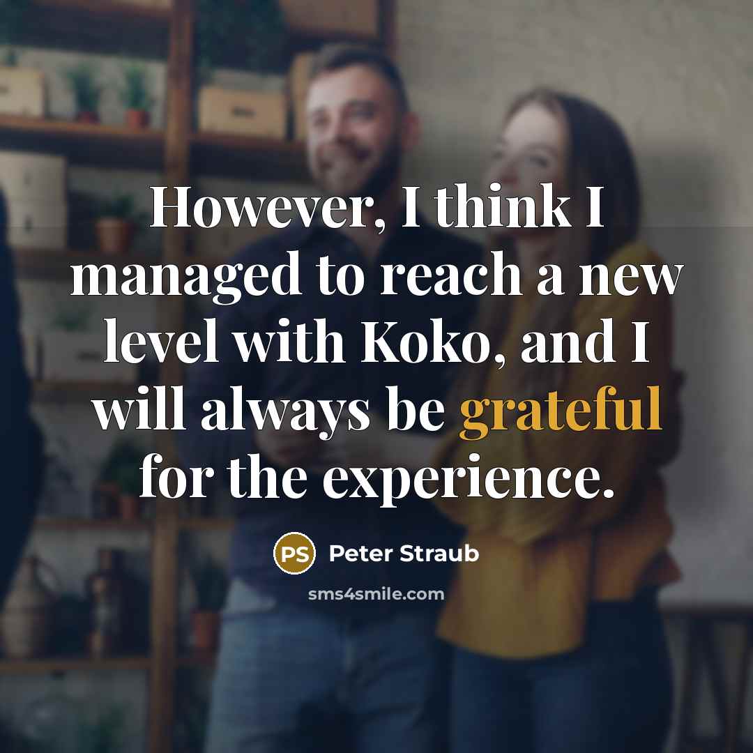 “However, I think I managed to reach a new level…” quote by Peter Straub