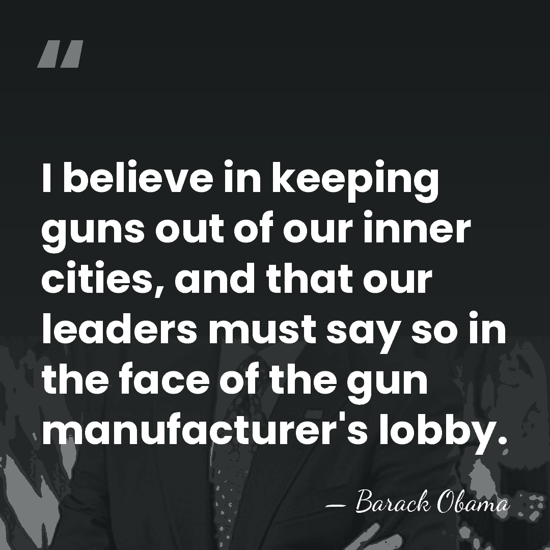 I believe in keeping guns out of our inner cities, and that&hellip; - Barack Obama