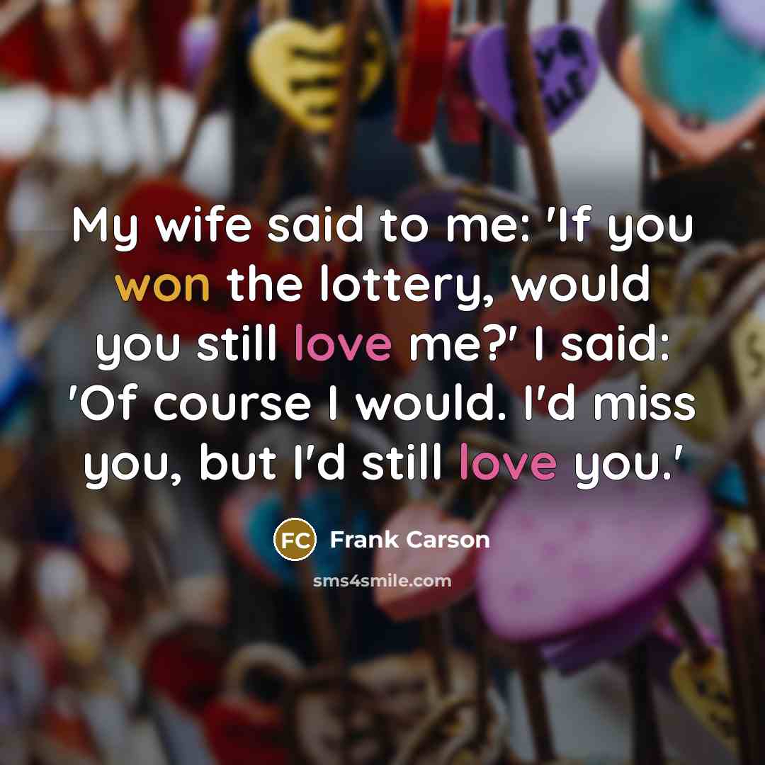 “My wife said to me: 'If you won the lottery,…” quote by Frank Carson