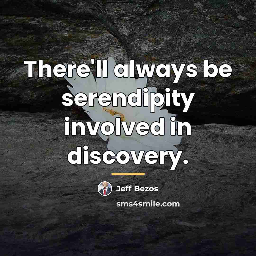 “There'll always be serendipity involved in discovery.…” quote by Jeff Bezos