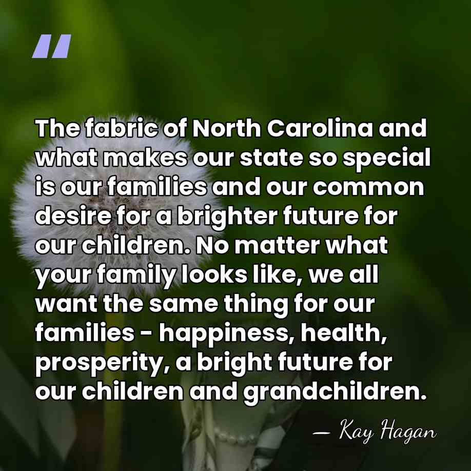 The fabric of North Carolina and what makes our state so special&hellip; - Kay Hagan