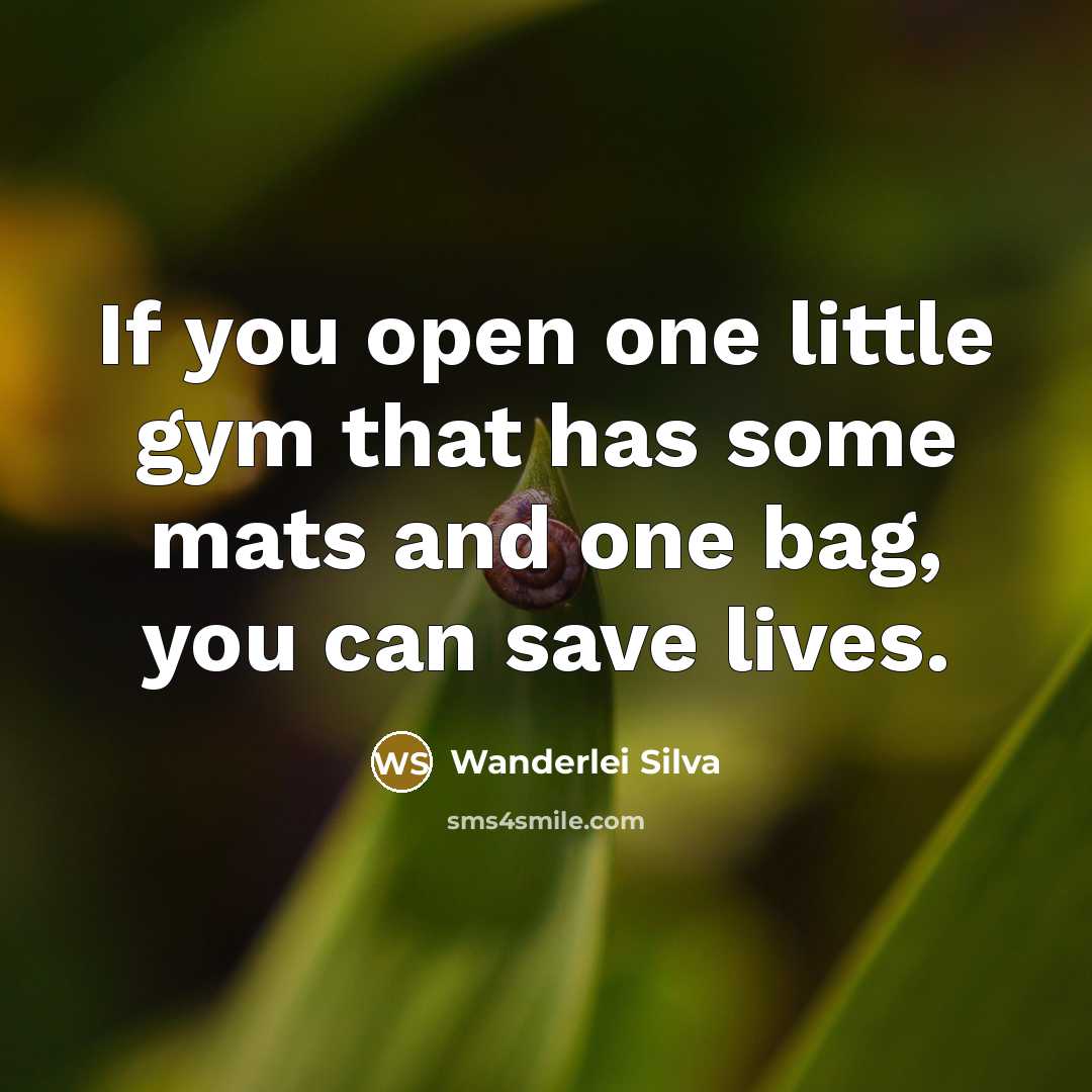 “If you open one little gym that has some mats…” quote by Wanderlei Silva