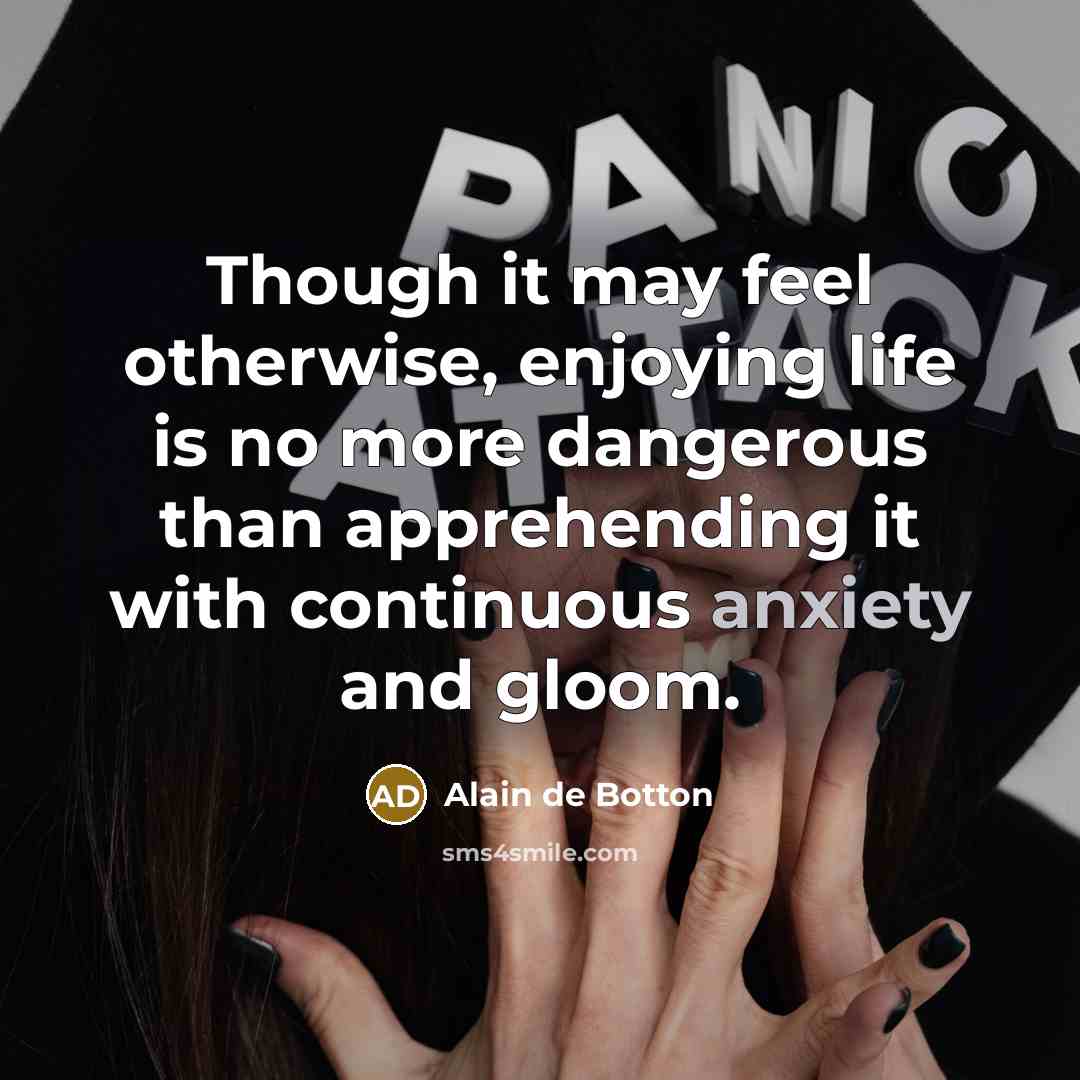 “Though it may feel otherwise, enjoying life is no more…” quote by Alain de Botton