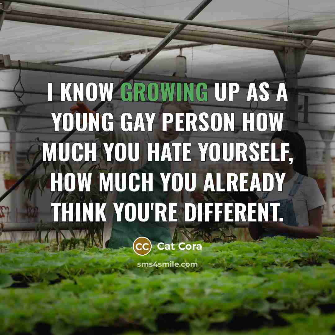 “I know growing up as a young gay person how…” quote by Cat Cora