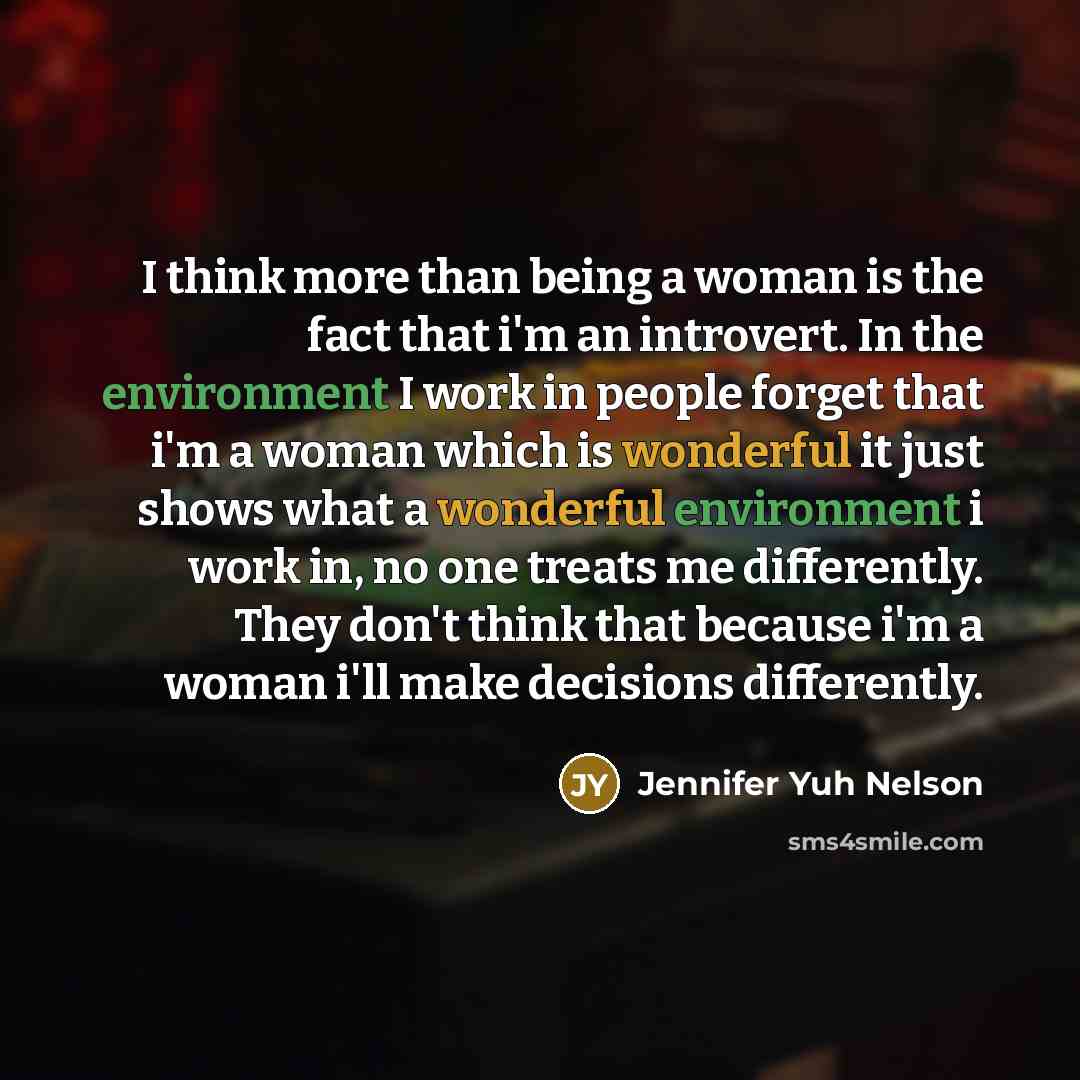 “I think more than being a woman is the fact…” quote by Jennifer Yuh Nelson