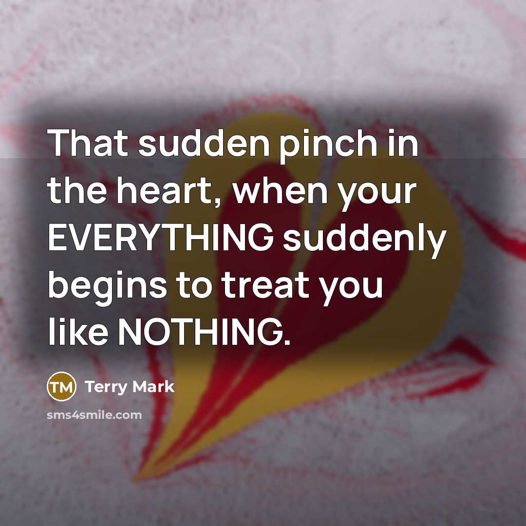 “That sudden pinch in the heart, when your EVERYTHING suddenly…” quote by Terry Mark