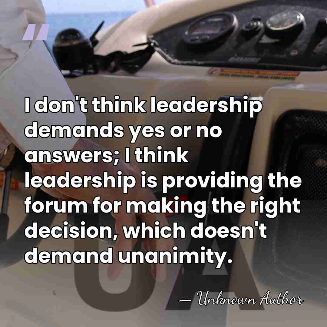 I don't think leadership demands yes or no answers; I think leadership&hellip; - Arthur Ochs Sulzberger, Jr.