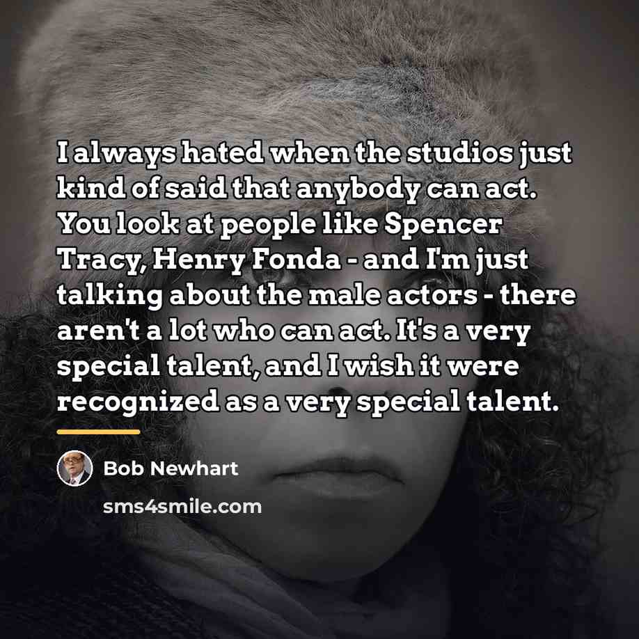 “I always hated when the studios just kind of said…” quote by Bob Newhart