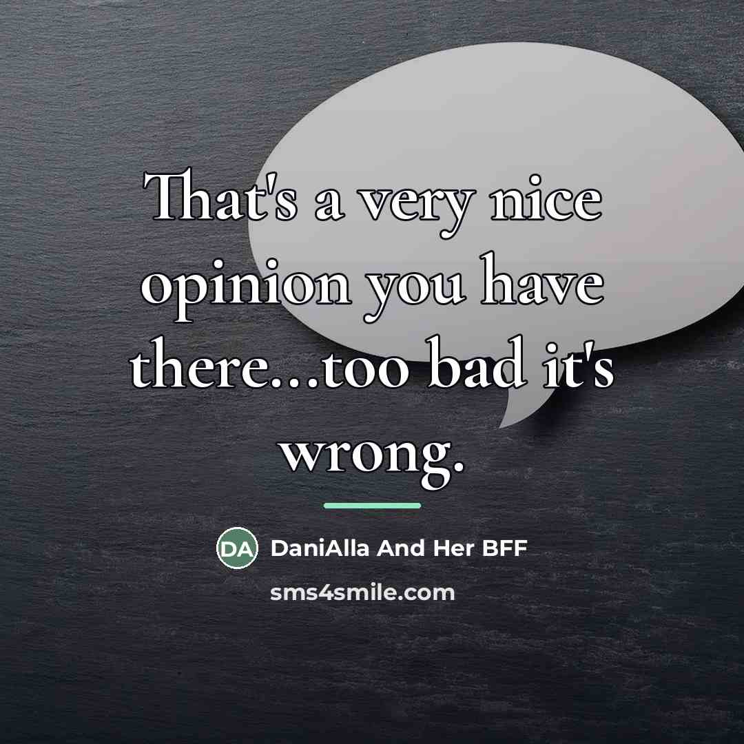“That's a very nice opinion you have there...too bad it's…” quote by DaniAlla And Her BFF