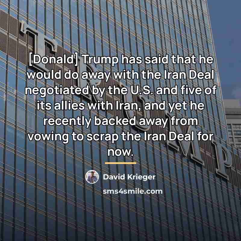 “[Donald] Trump has said that he would do away with…” quote by David Krieger