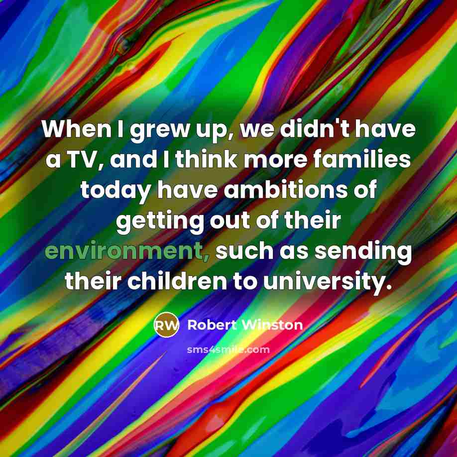 “When I grew up, we didn't have a TV, and…” quote by Robert Winston
