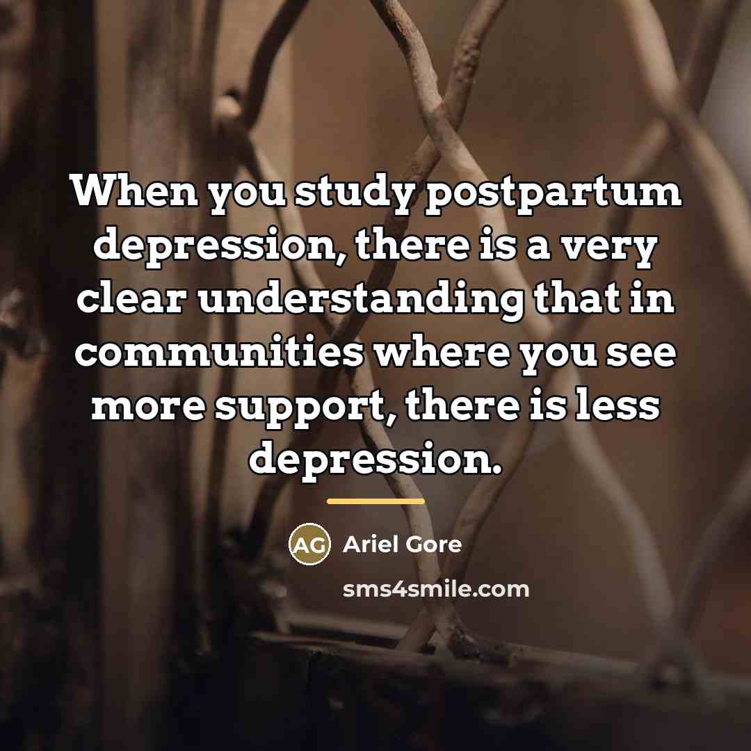 “When you study postpartum depression, there is a very clear…” quote by Ariel Gore