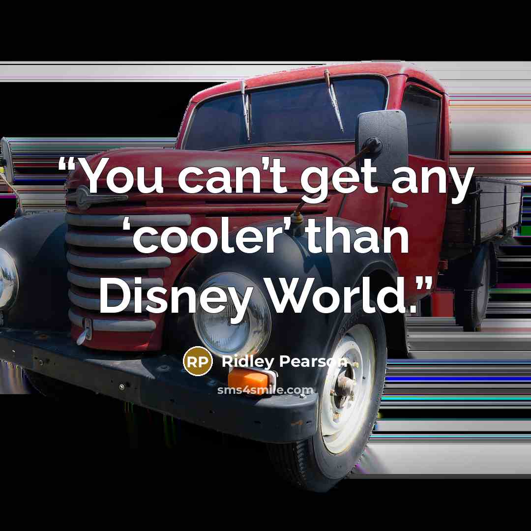 “You can’t get any ‘cooler’ than Disney World.” quote by Ridley Pearson