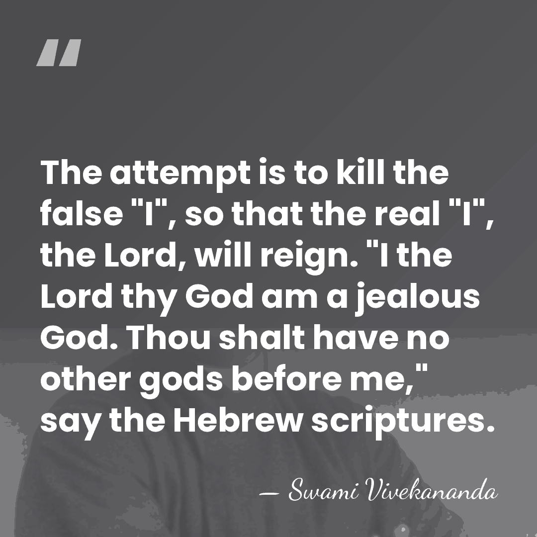 The attempt is to kill the false "I", so that the real&hellip; - Swami Vivekananda