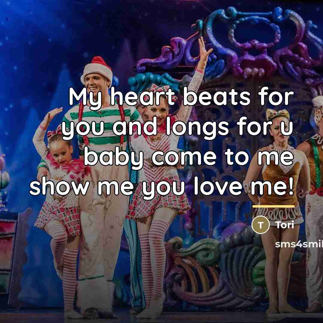 “My heart beats for you and longs for u baby…” quote by Tori
