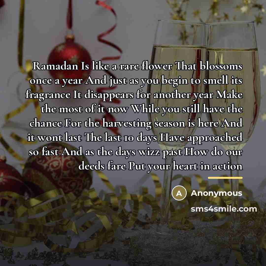 “Ramadan Is like a rare flower That blossoms once a…” quote by Anonymous