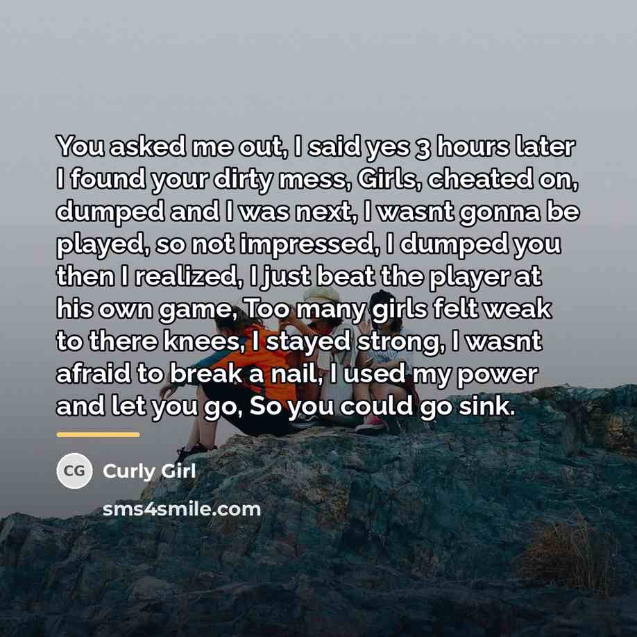 “You asked me out, I said yes 3 hours later…” quote by Curly Girl