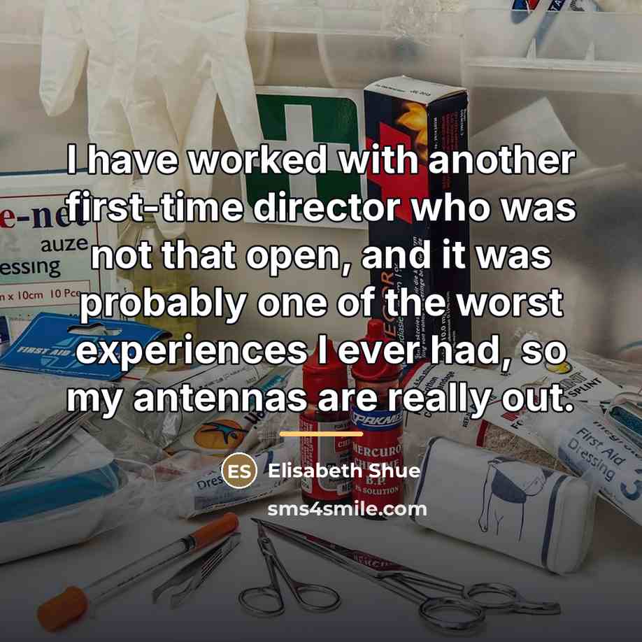 “I have worked with another first-time director who was not…” quote by Elisabeth Shue